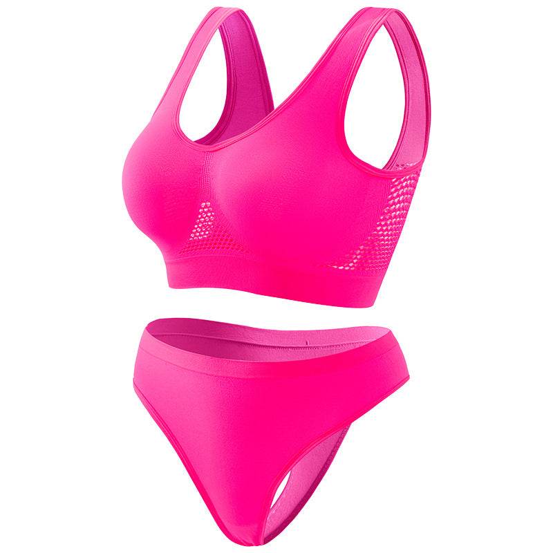 Women's Push-up Yoga Exercise Bra Set - Mubimart