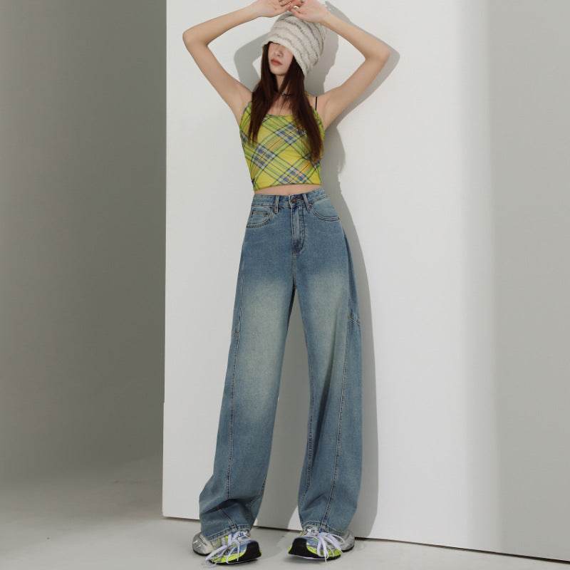 Wide Leg Jeans Loose Fashion Women - Mubimart