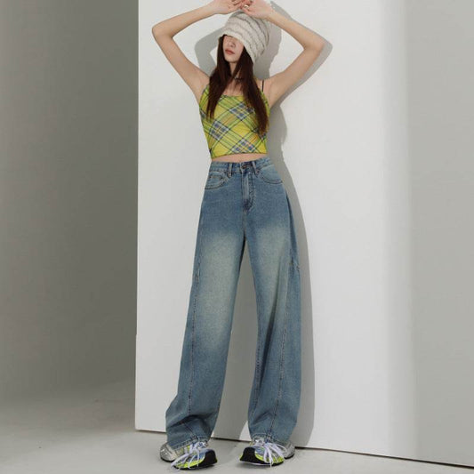 Wide Leg Jeans Loose Fashion Women - Mubimart