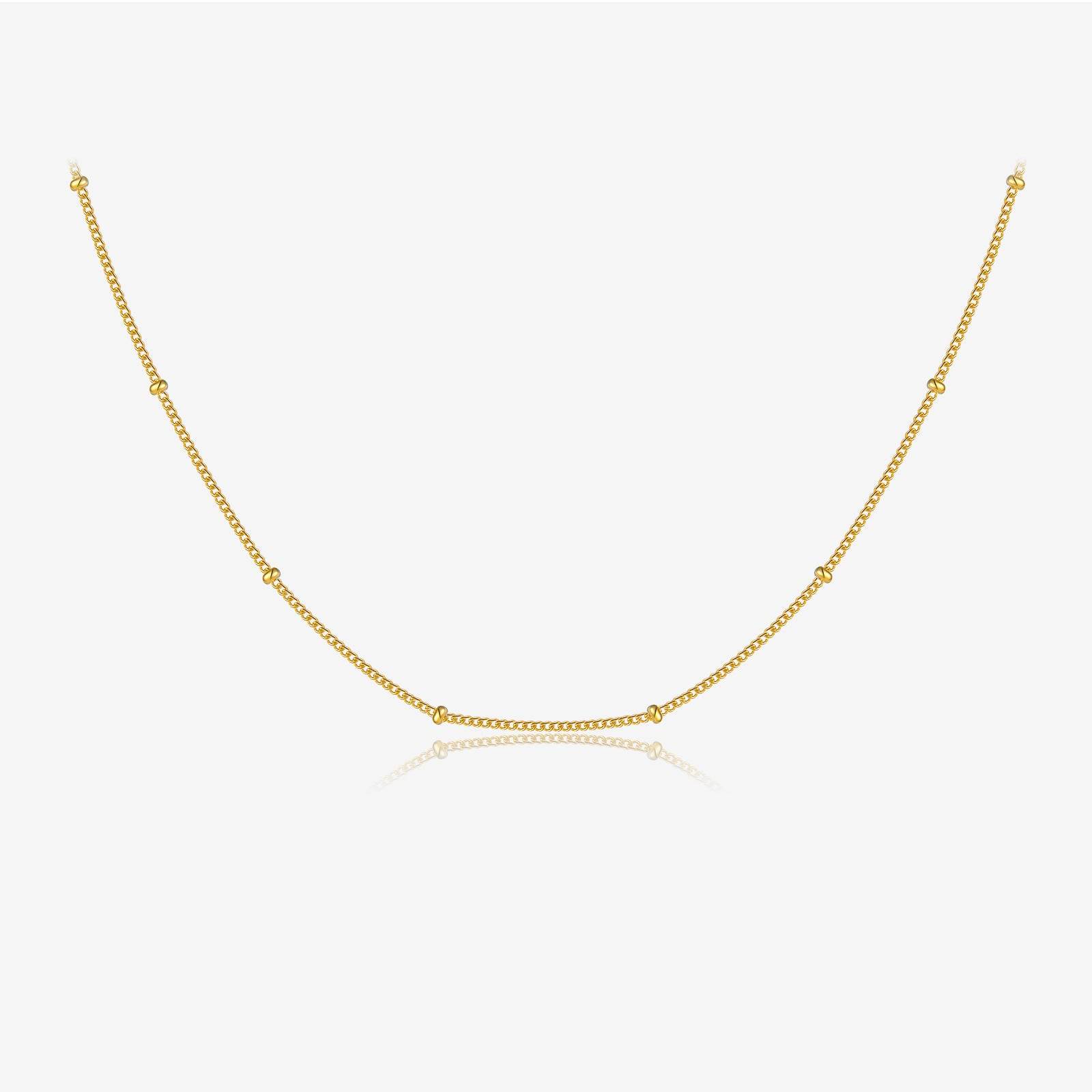 S925 Sterling Silver Necklace For Women Without Pendants Choker Single Chain Box Chain - Mubimart