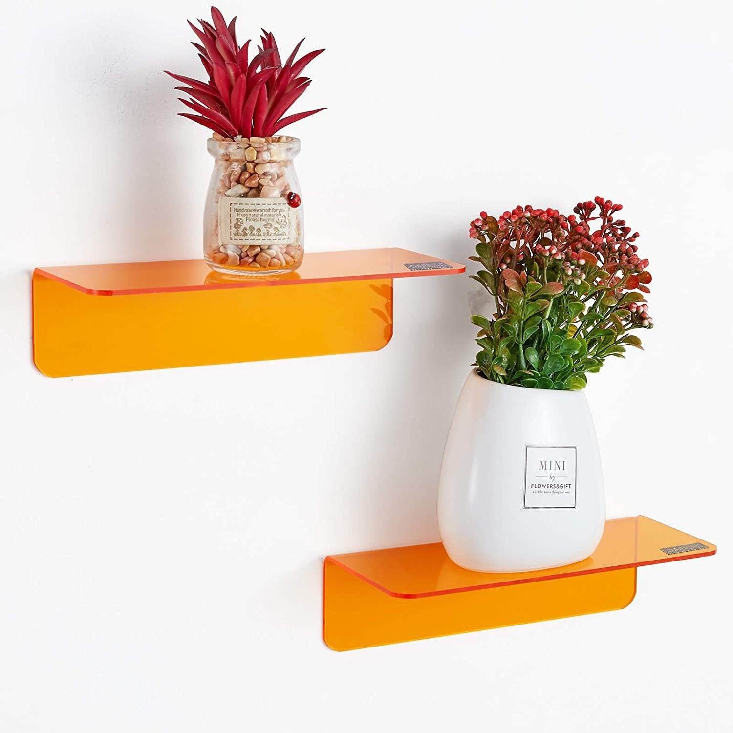 Color Floating Shelf Wall-mounted Rack Punch-free Wall Mounted Storage Rack - Mubimart