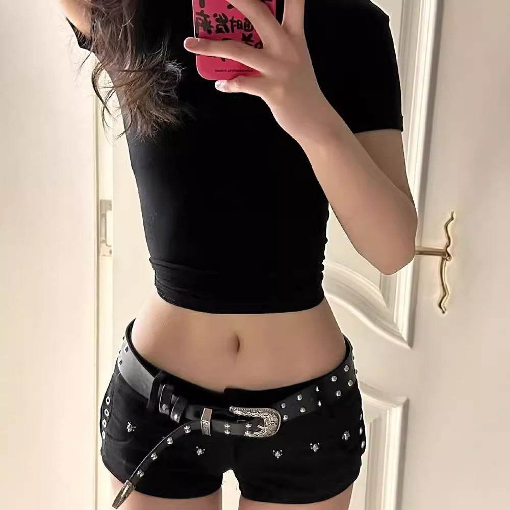 Fashion American Denim Shorts For Women - Mubimart