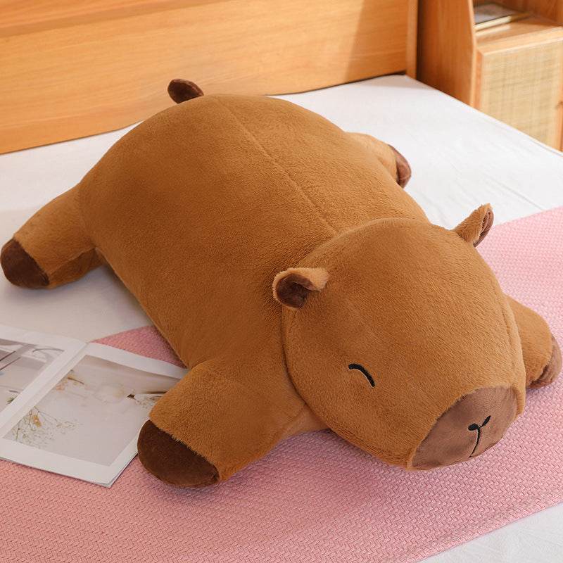 Plush Capybara Floor Mat Bed With Leg-supporting Large Capybara Capybara Pillow - Mubimart