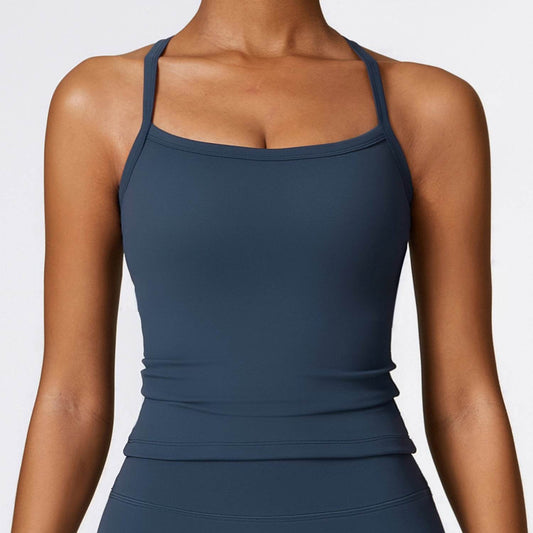 Beauty Back Yoga Vest Quick-drying Workout Top Sports Vest - Mubimart