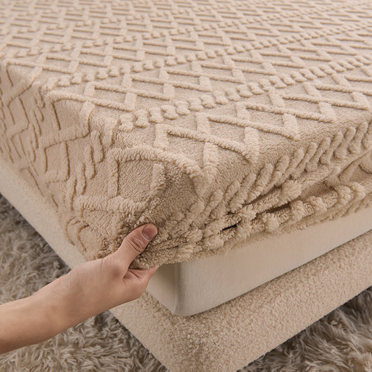Fashion Personality Flannel Mattress Protective Cover