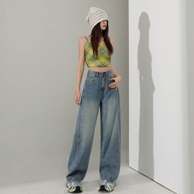 Wide Leg Jeans Loose Fashion Women - Mubimart