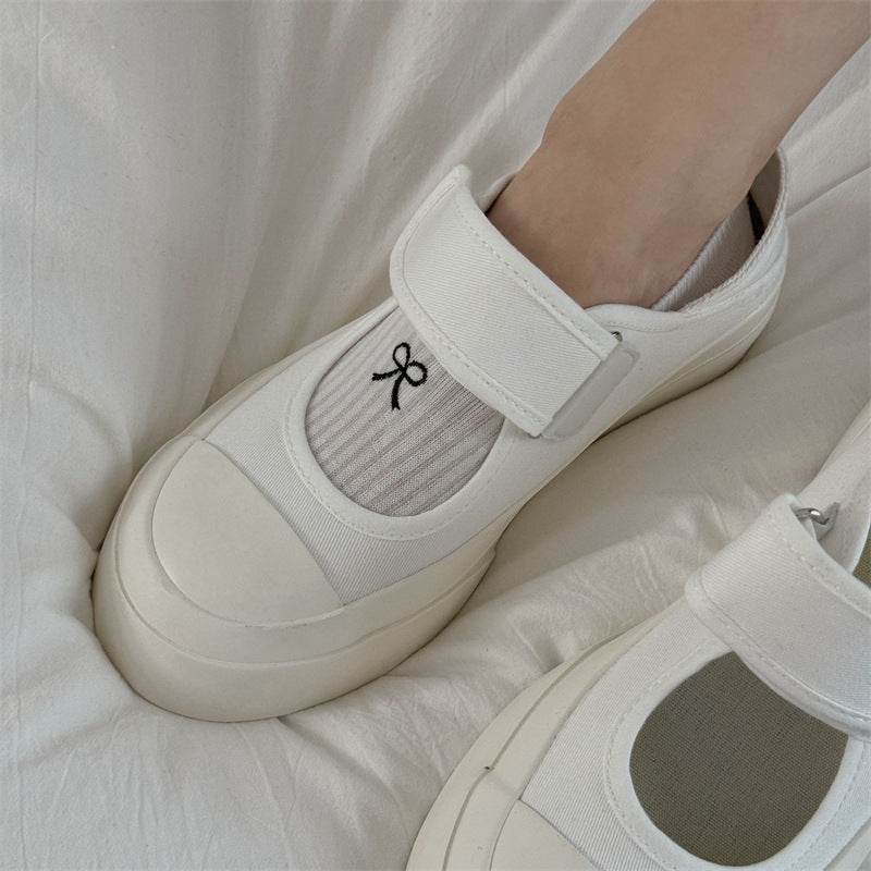 Bow Embroidery Cotton Women's Low-cut Liners Socks - Mubimart