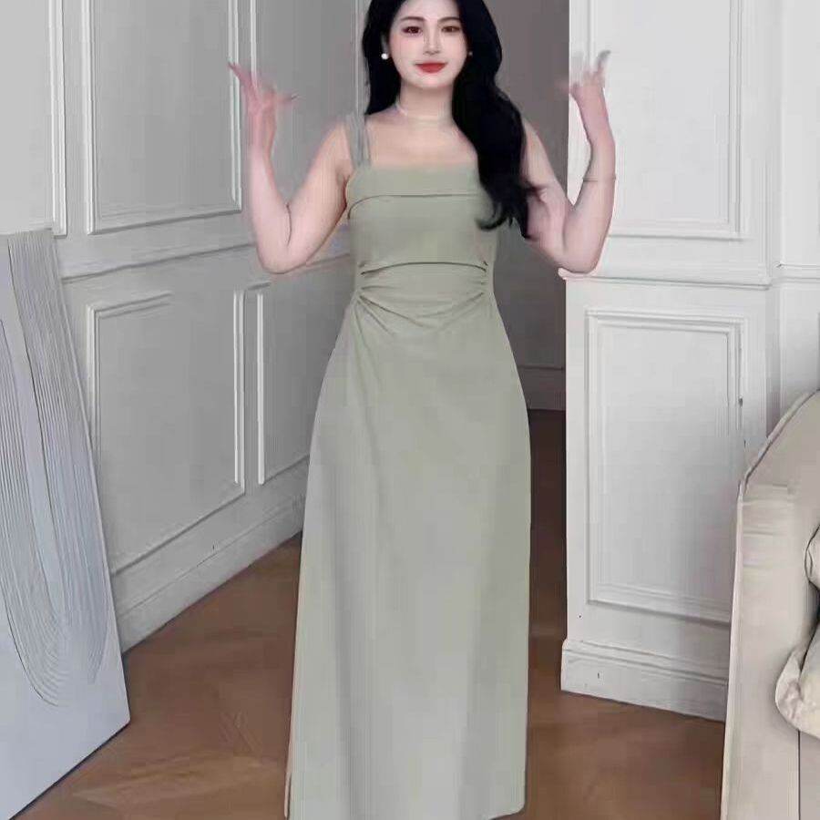 Plus Size High-grade French Strap Dress Women - Mubimart