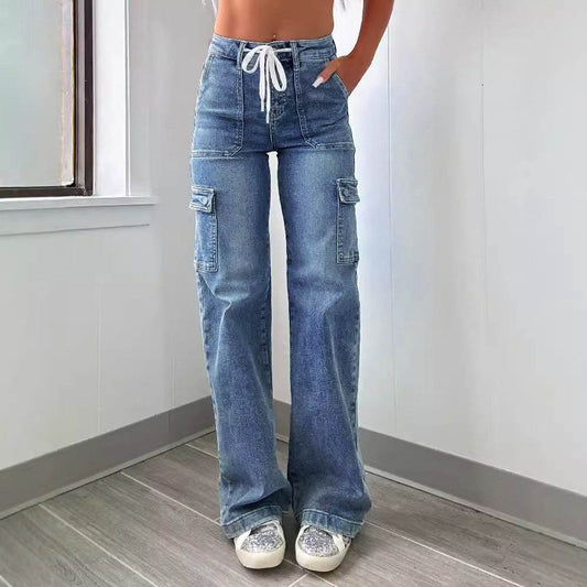 Fashion Casual New Style Straight Jeans For Women - Mubimart