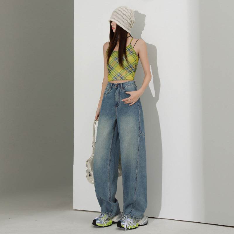 Wide Leg Jeans Loose Fashion Women - Mubimart