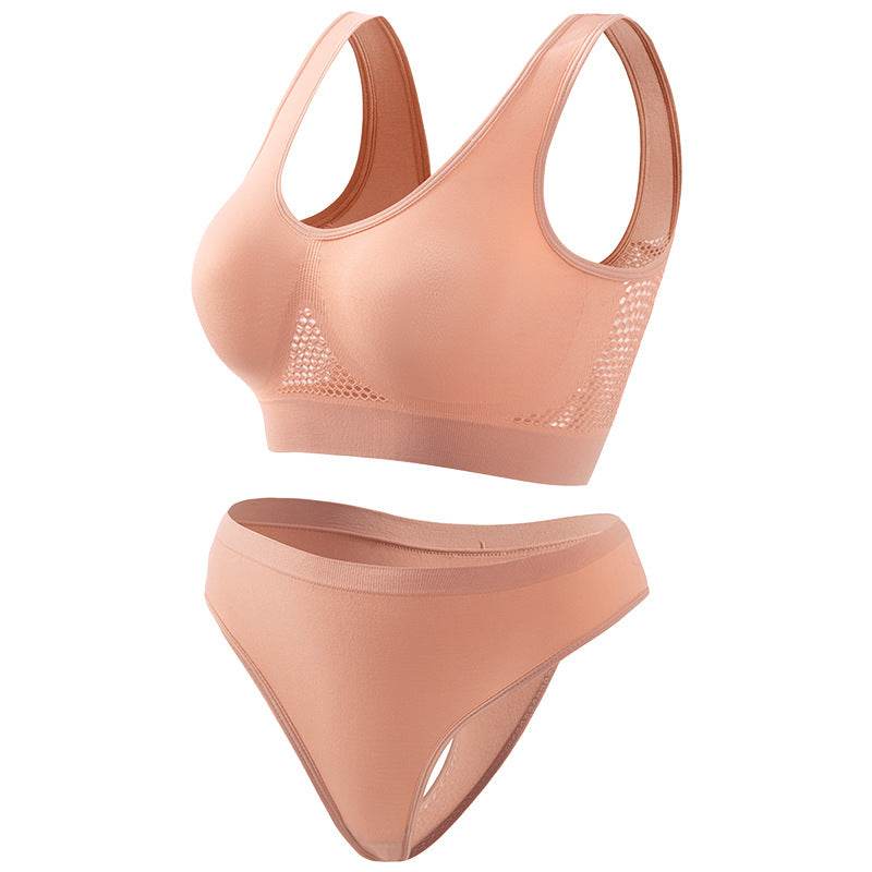 Women's Push-up Yoga Exercise Bra Set - Mubimart