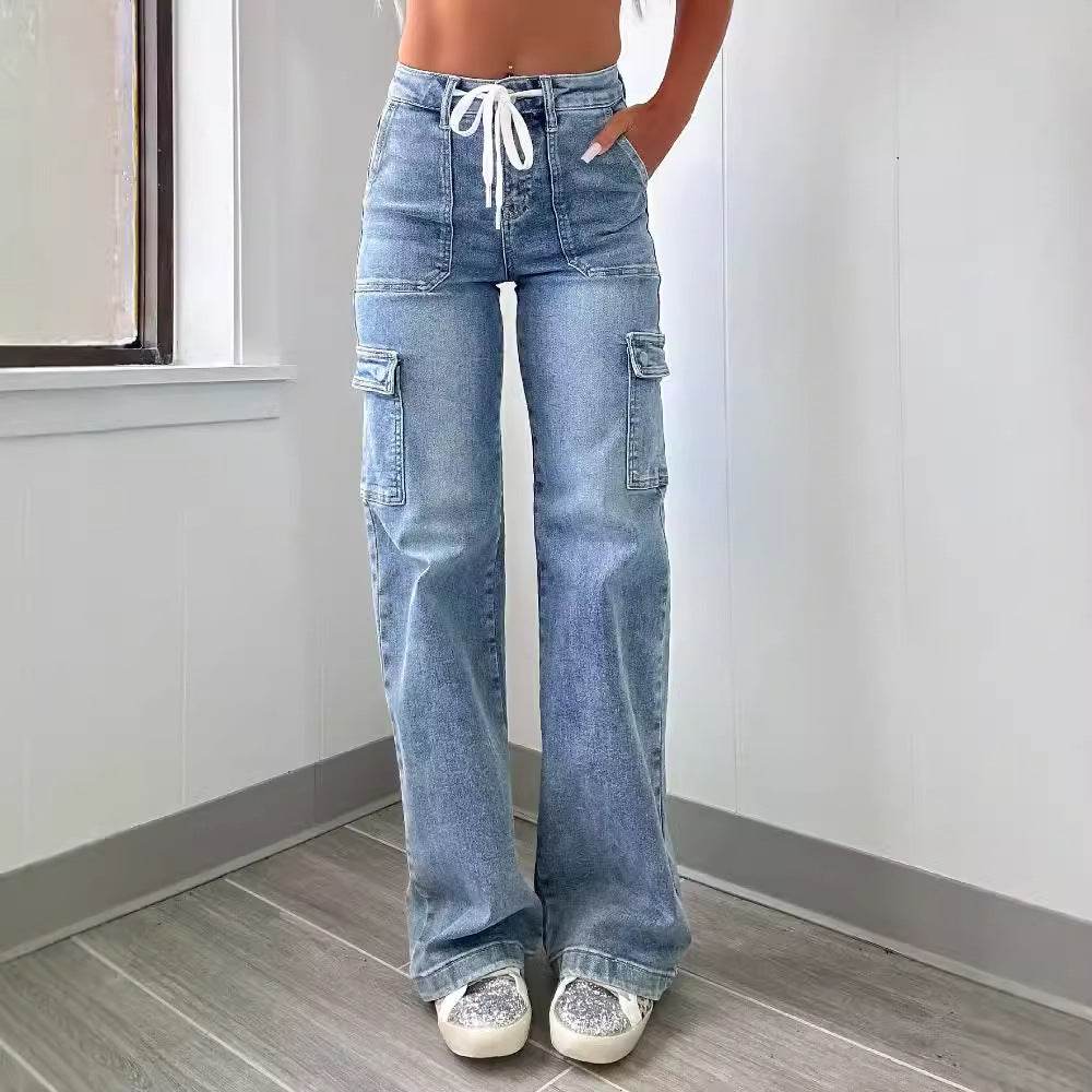 Fashion Casual New Style Straight Jeans For Women - Mubimart