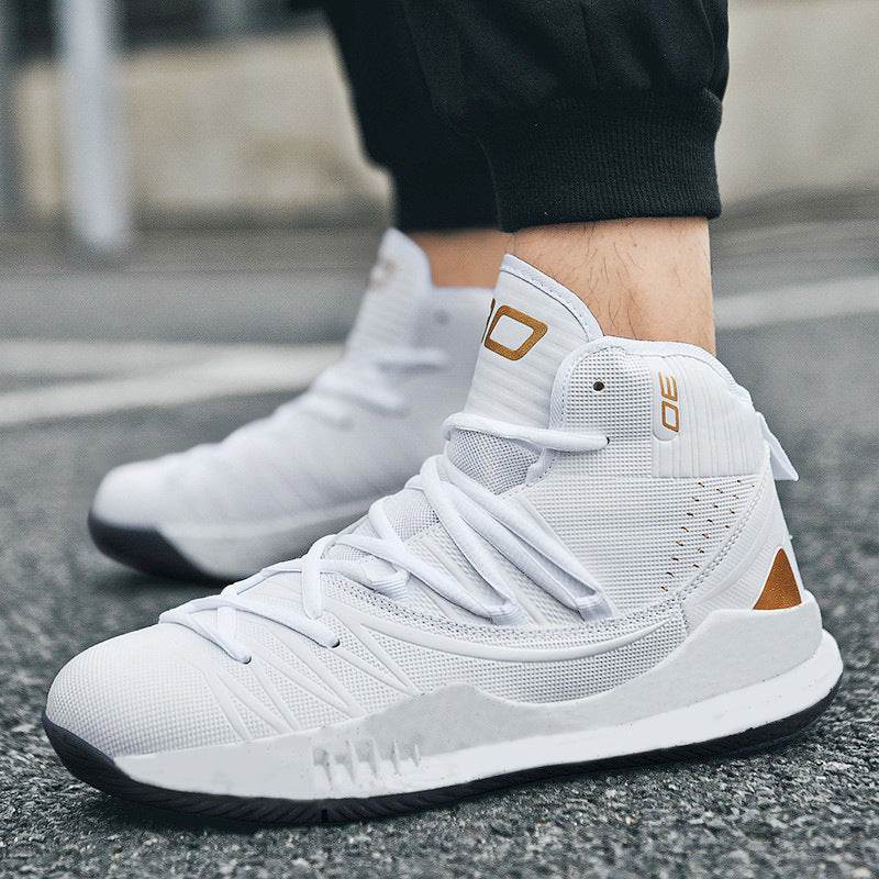 Couple Basketball Shoes Men's High-top Sneaker - Mubimart