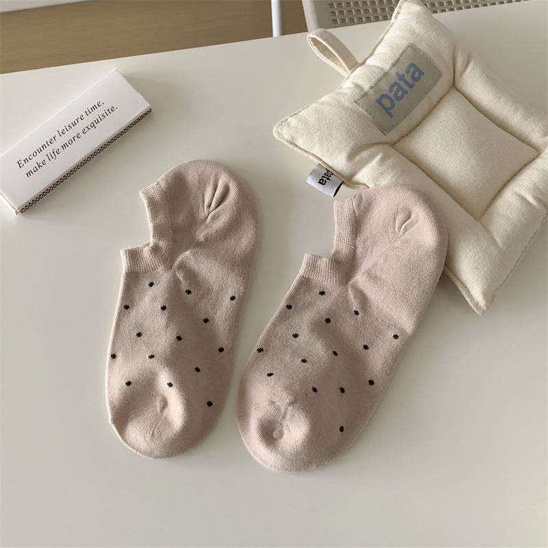 Dot Women's Low-cut Liners Socks Invisible - Mubimart