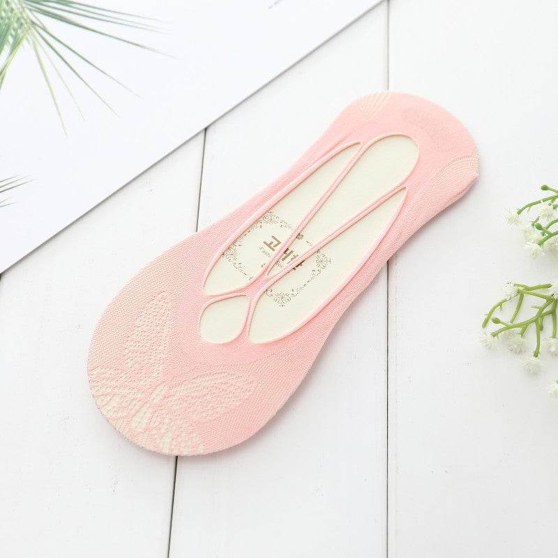 Sling Anti-off Heel Shallow Mouth Low Cut Thin Simple Invisible Socks - Mubimart