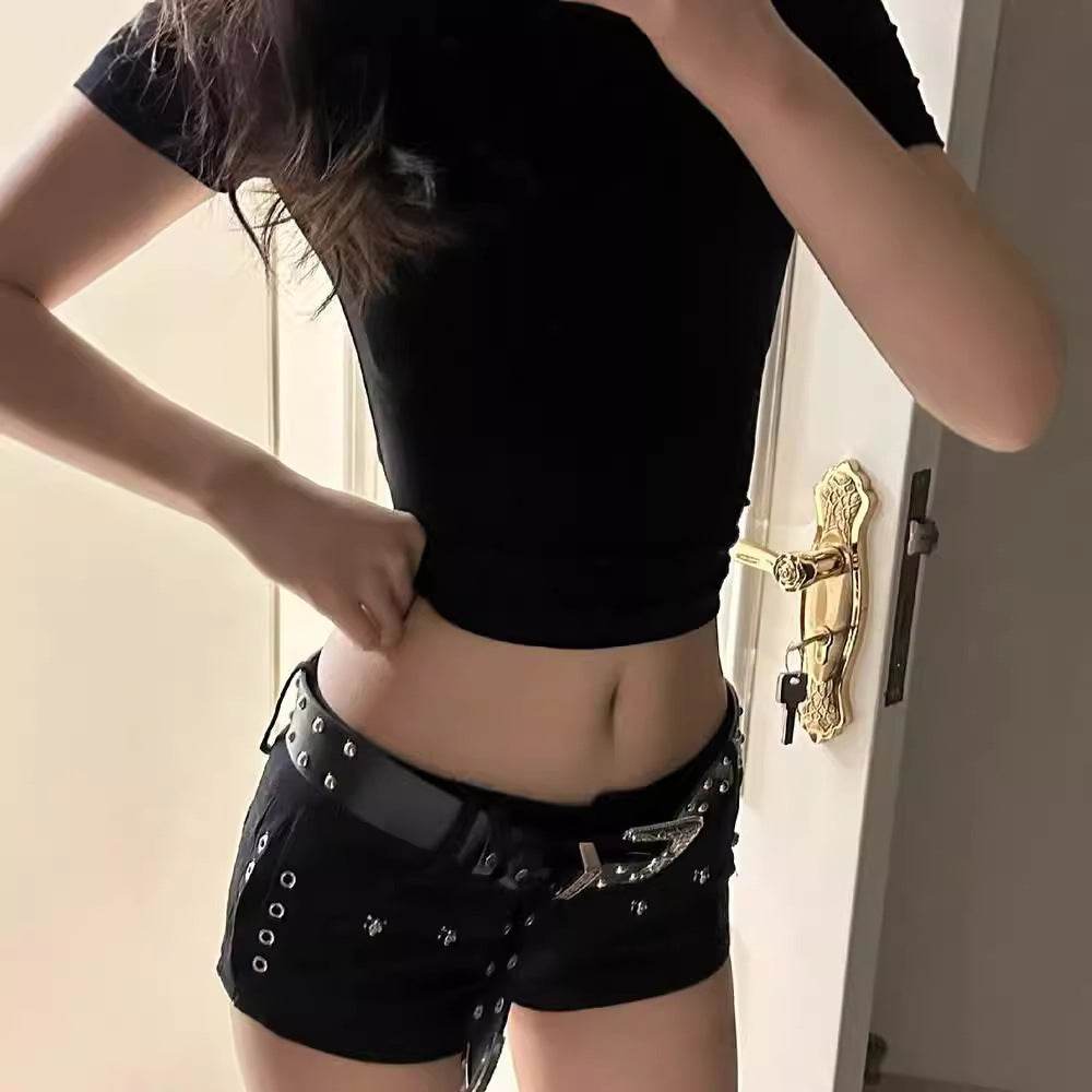 Fashion American Denim Shorts For Women - Mubimart
