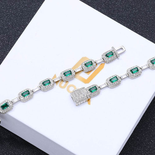 European Hip Hop Colorful Gemstone Jewelry Bracelet - Mubimart