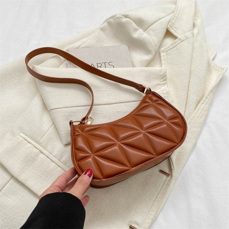 Retro Casual Portable Shoulder Bag Fashion Underarm Bag Women - Mubimart
