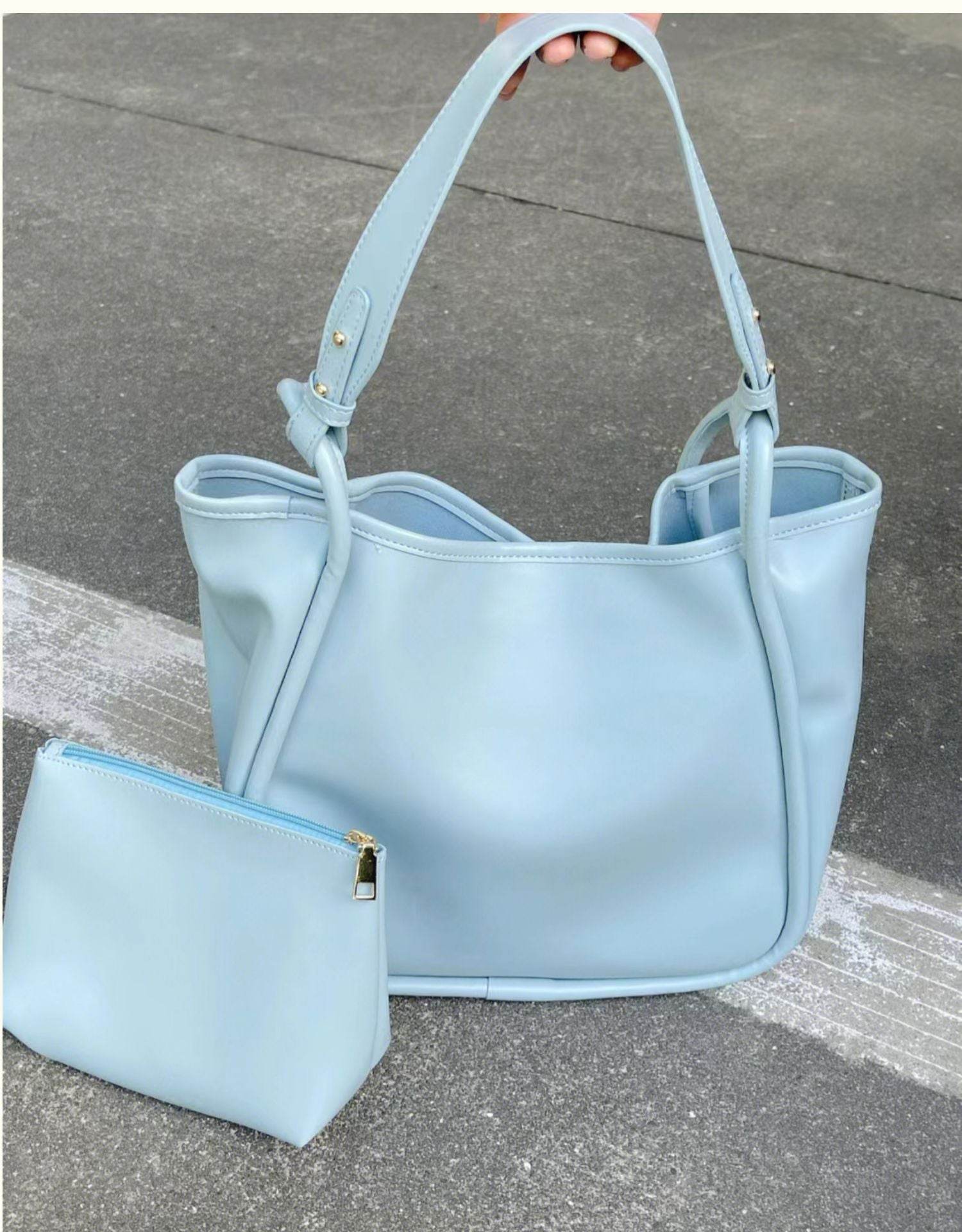 Large Capacity Soft Leather Tote Shoulder Bag Women - Mubimart