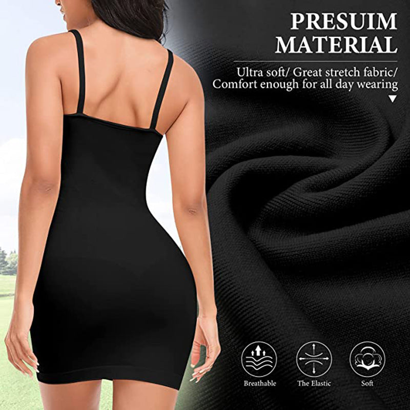 Seamless Corset Strap Base Dress - Mubimart -  