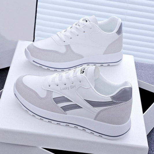 Student Running Sports White Daddy Shoes Women - Mubimart