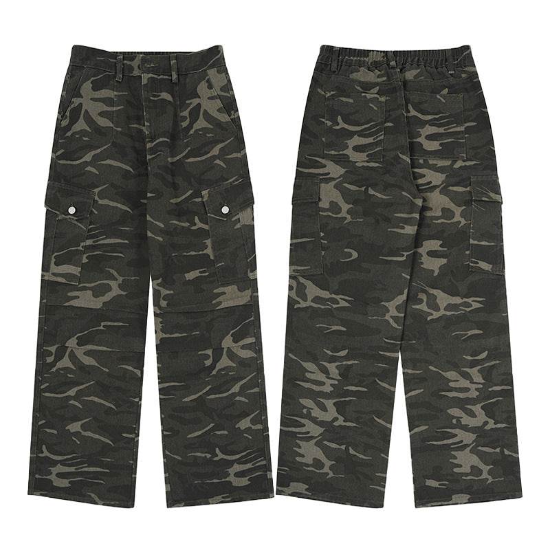 Paratrooper Camouflage Cargo Pants Men And Women Multi-pocket - Mubimart
