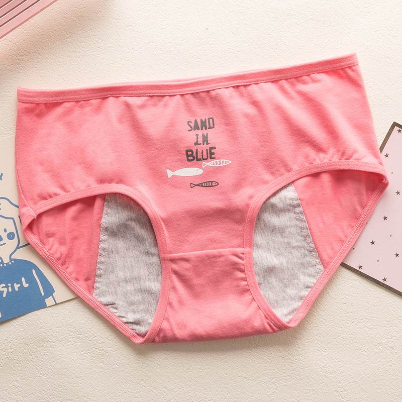 Cartoon Student Development Menstrual Period Panties - Mubimart