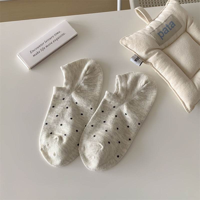 Dot Women's Low-cut Liners Socks Invisible - Mubimart