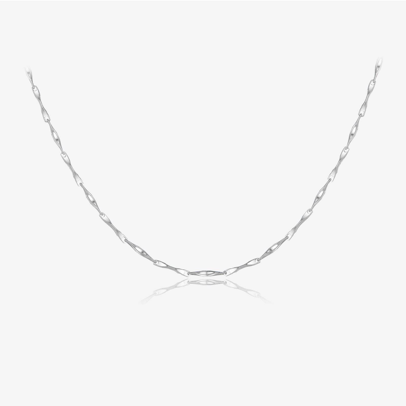 S925 Sterling Silver Necklace For Women Without Pendants Choker Single Chain Box Chain - Mubimart