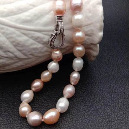 Natural Freshwater Thread Pearl Irregular Shaped Necklace - Mubimart