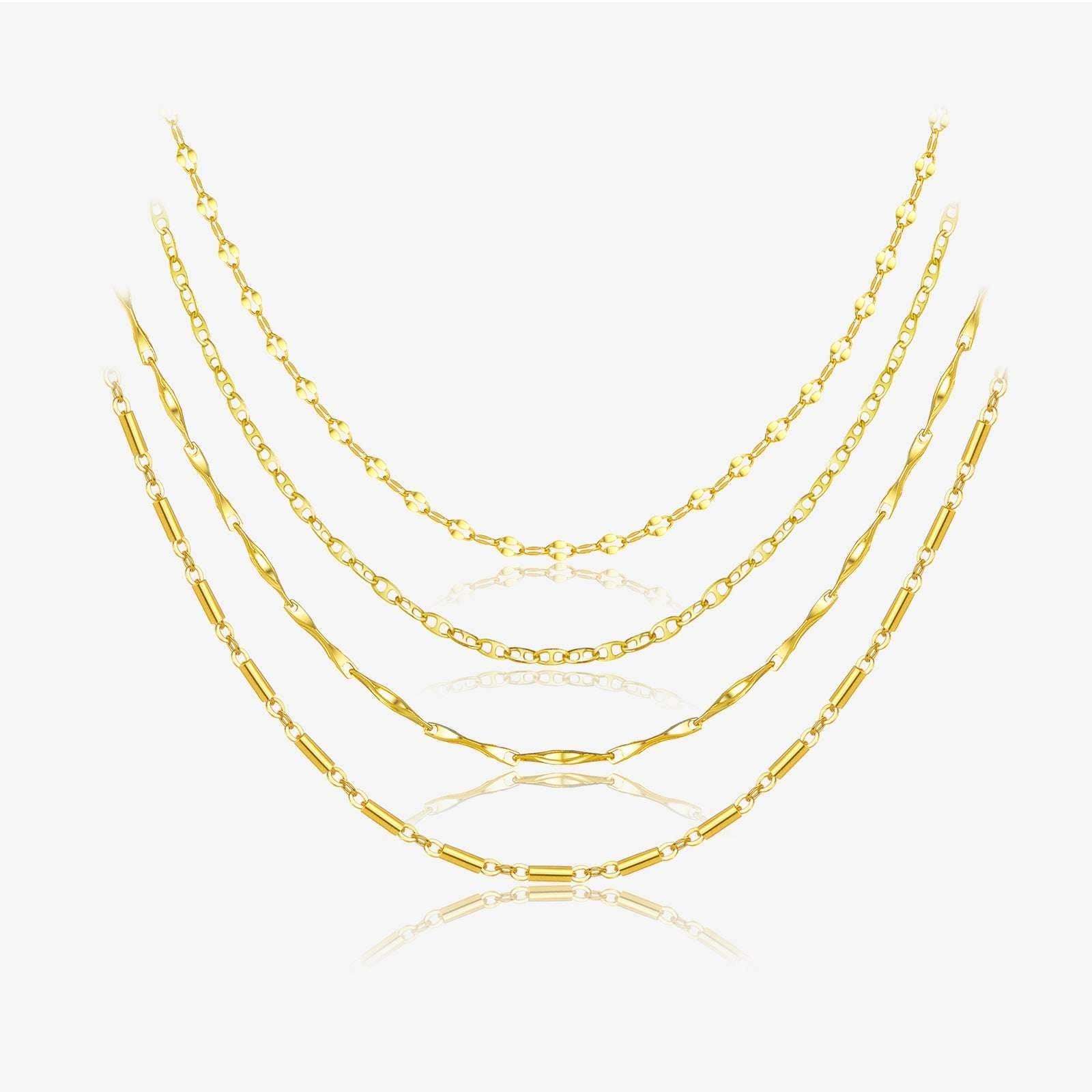 S925 Sterling Silver Necklace For Women Without Pendants Choker Single Chain Box Chain - Mubimart