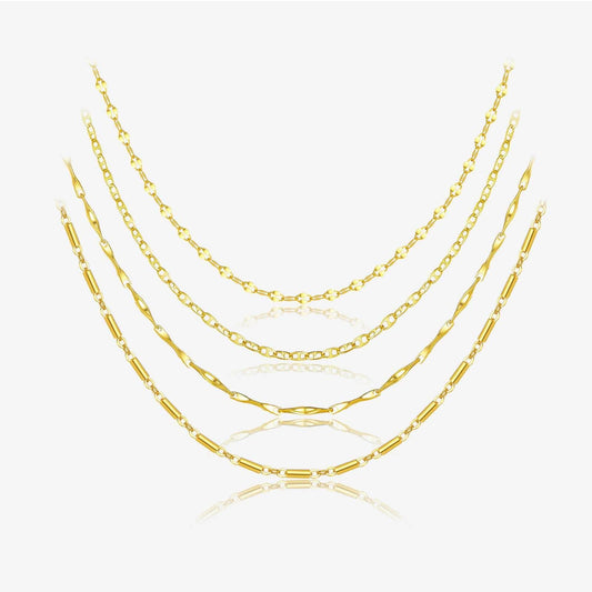S925 Sterling Silver Necklace For Women Without Pendants Choker Single Chain Box Chain - Mubimart