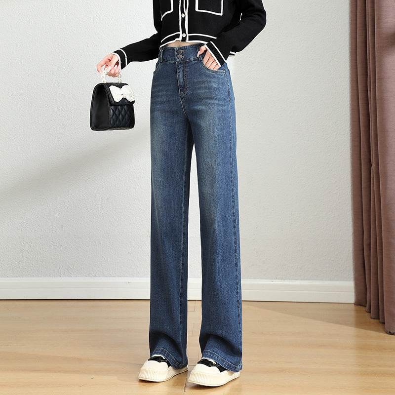 Straight Jeans Stretch Slimming Women - Mubimart