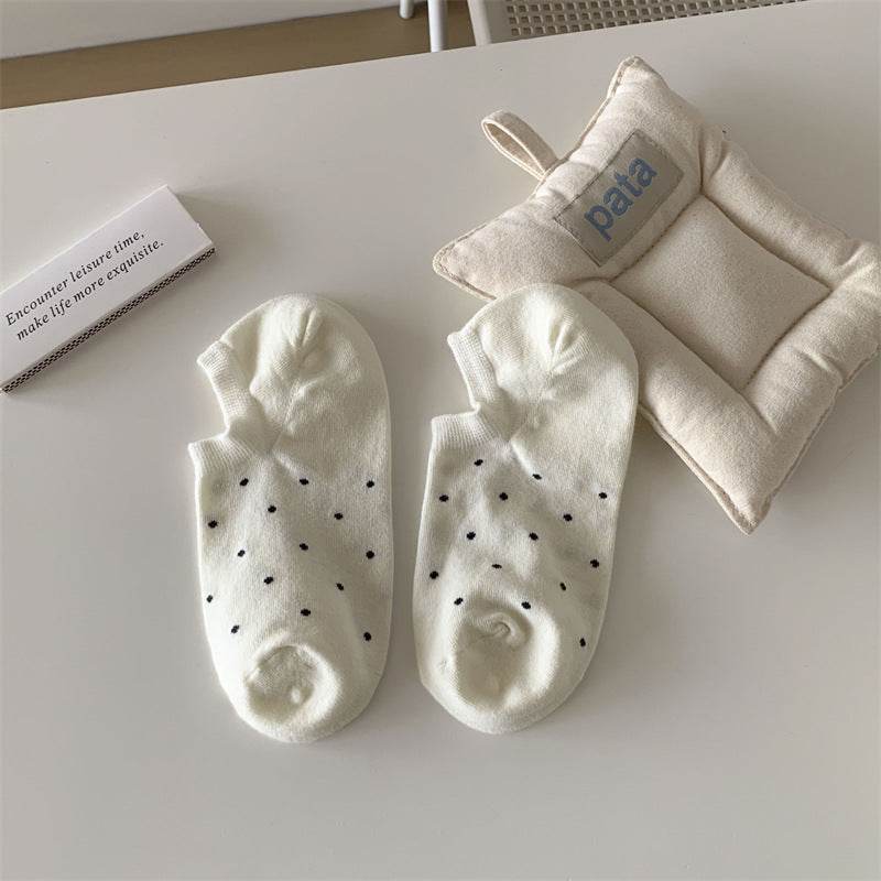 Dot Women's Low-cut Liners Socks Invisible - Mubimart