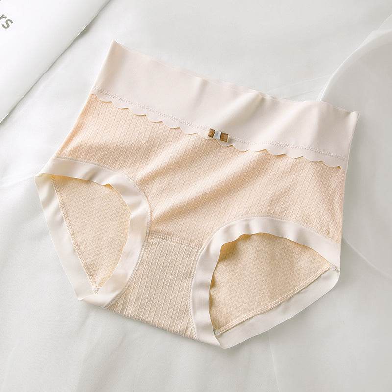 7A Antibacterial Seamless High Waist Belly Shaping Panties Women's Graphene Crotch - Mubimart