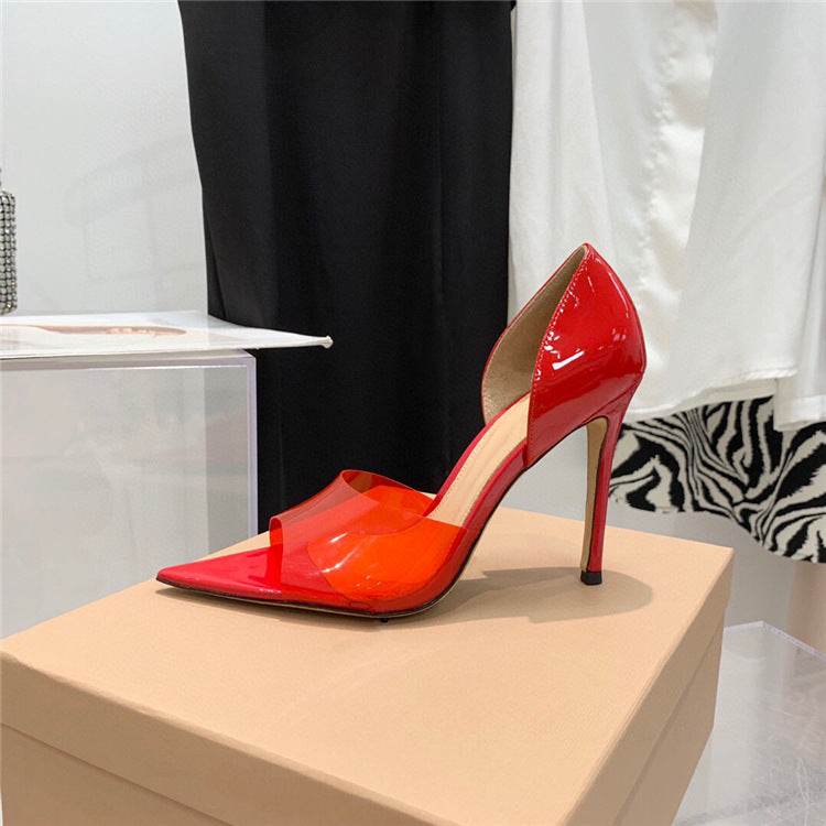 Pointed Peep Toe Sexy Fashion Stiletto Heel High Heels - Mubimart
