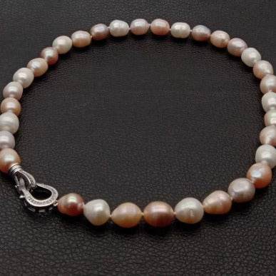 Natural Freshwater Thread Pearl Irregular Shaped Necklace - Mubimart