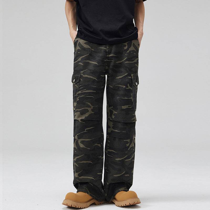 Paratrooper Camouflage Cargo Pants Men And Women Multi-pocket - Mubimart