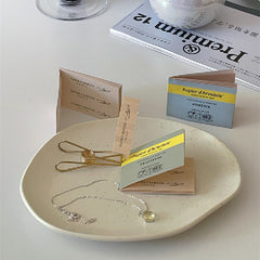 Off-White Natural Irregular Dinner Jewelry Plate - Mubimart - Plates 