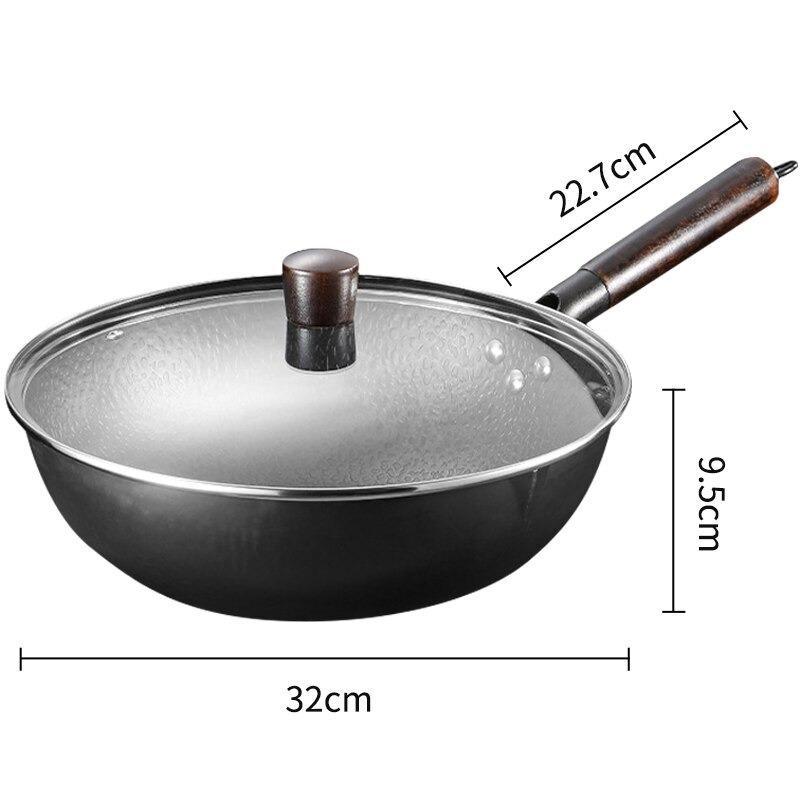 Old Iron Pot Hand-forged Non-coated Non-stick Frying Pan - Mubimart -  