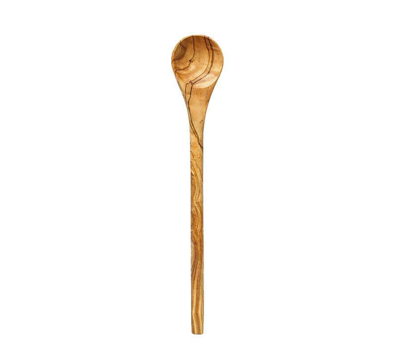 Olive Wood Spatula Long Handle Wooden Spoon Soup Spoon Solid Wood Non-Stick Pan Guard Spatula Household Cooking Spatula - Mubimart