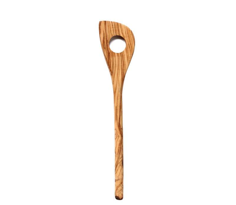 Olive Wood Spatula Long Handle Wooden Spoon Soup Spoon Solid Wood Non-Stick Pan Guard Spatula Household Cooking Spatula - Mubimart