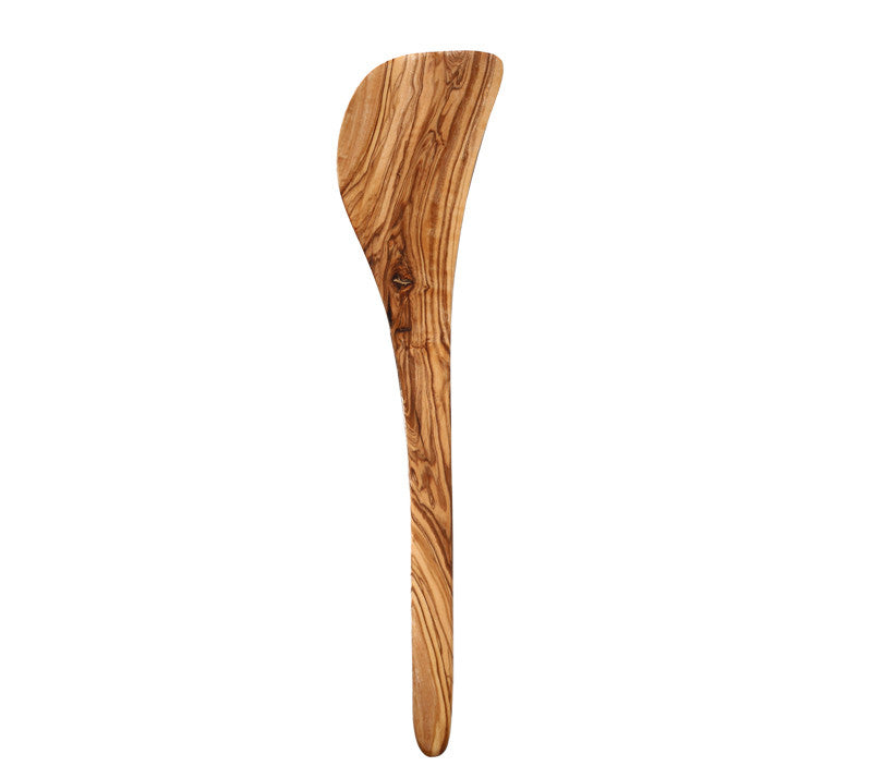 Olive Wood Spatula Long Handle Wooden Spoon Soup Spoon Solid Wood Non-Stick Pan Guard Spatula Household Cooking Spatula - Mubimart -  