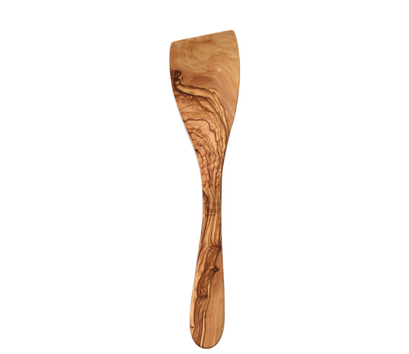 Olive Wood Spatula Long Handle Wooden Spoon Soup Spoon Solid Wood Non-Stick Pan Guard Spatula Household Cooking Spatula - Mubimart -  