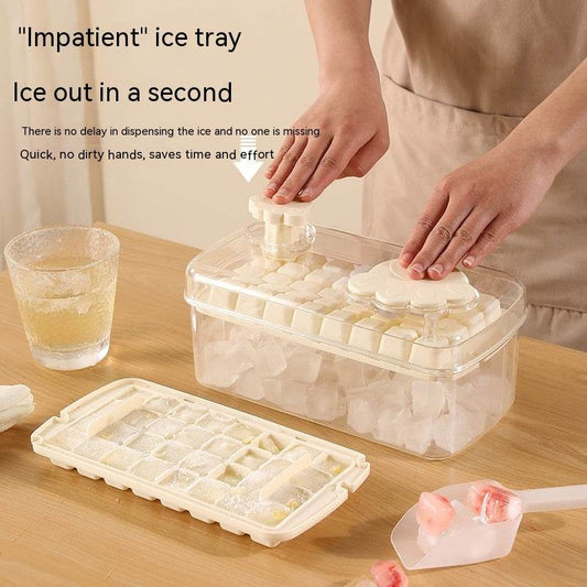 One-Click Press Cat's Paw Ice Tray Large Capacity Ice Cube Mold - Mubimart