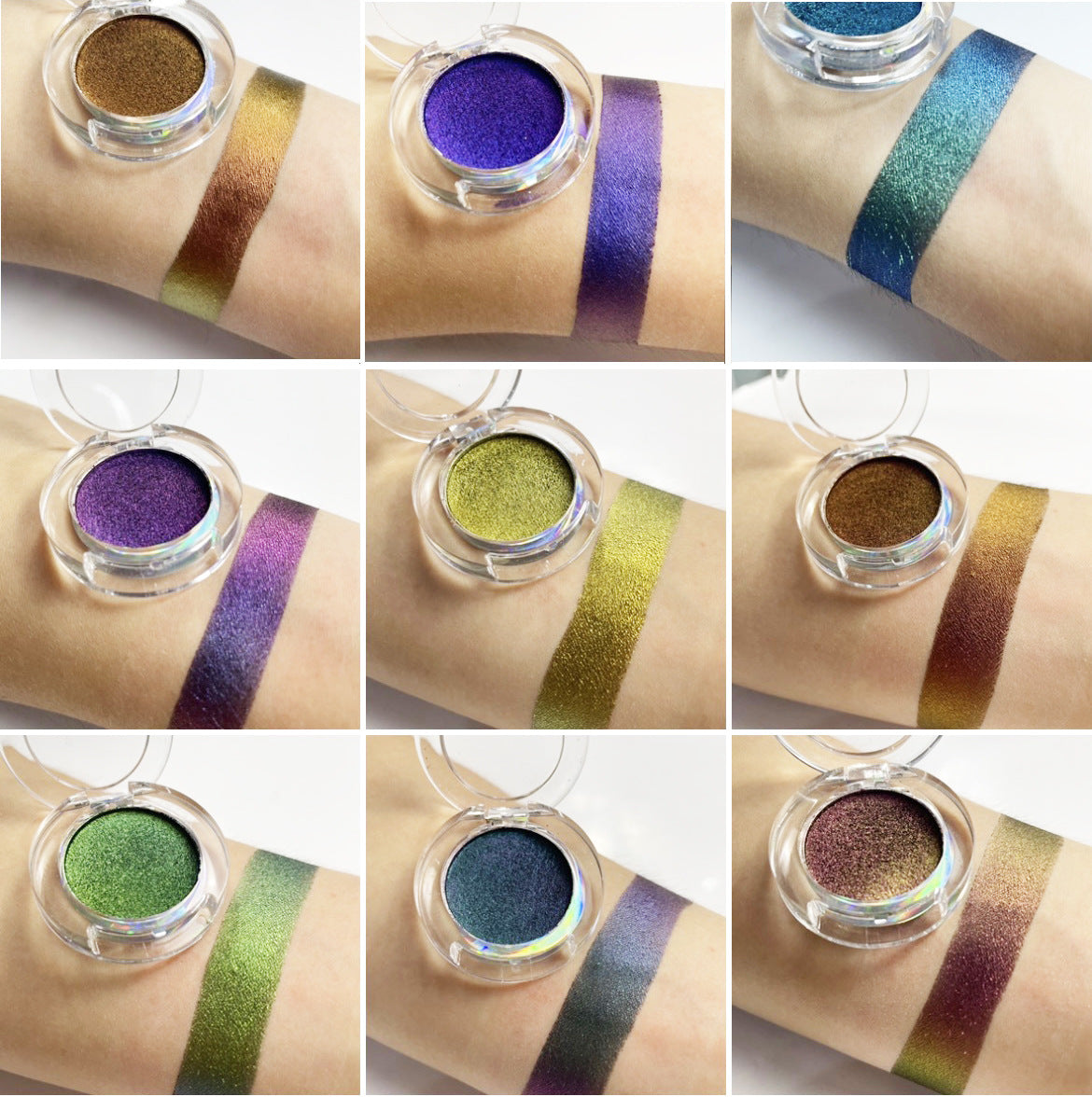 Optical Chameleon Light Change Eyeshadow Diamond Shine Eyeshadow Highlight Eyeshadow - Mubimart - Eyeshadow 