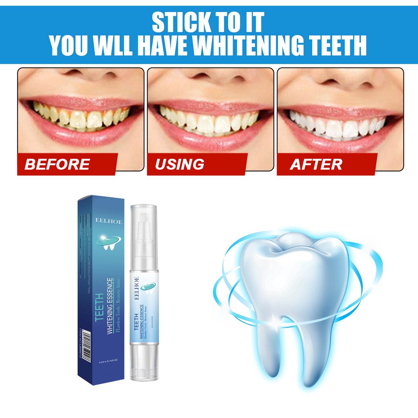 Oral Cleaning Dental Plaque Cleaning White Teeth Teeth Whitening Pen - Mubimart