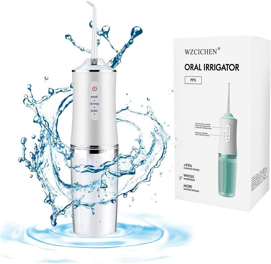 Oral Irrigator 3 Modes USB Rechargeable Water Flosser Portable - Mubimart