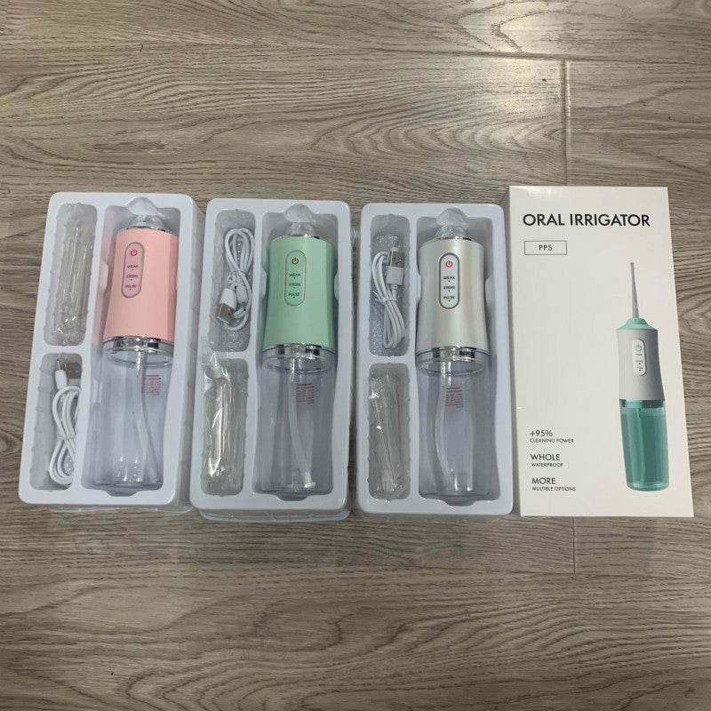 Oral Irrigator 3 Modes USB Rechargeable Water Flosser Portable - Mubimart