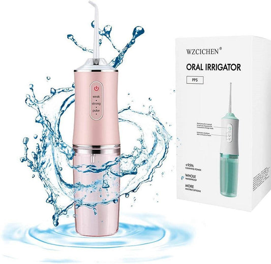 Oral Irrigator 3 Modes USB Rechargeable Water Flosser Portable - Mubimart